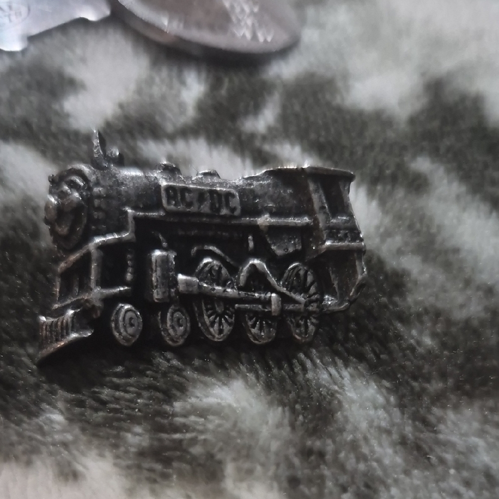 AC/DC Silver Train Pin